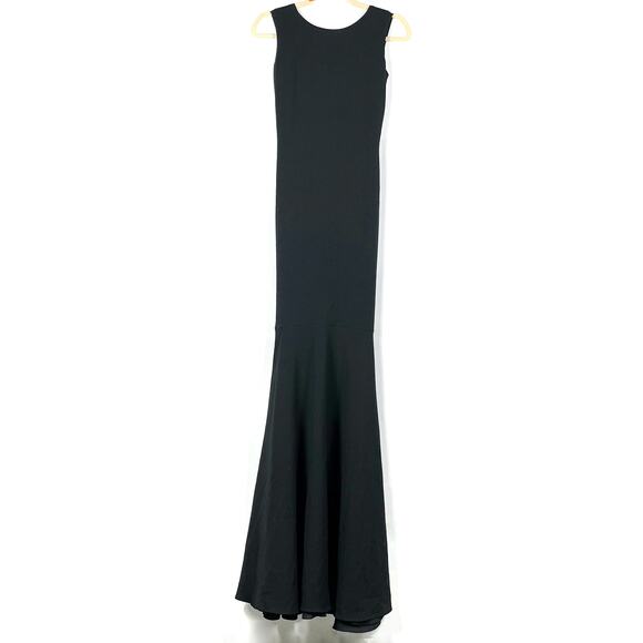 Dress the Population Leighton Gown Black Twist V-Back Sleeveless Sz XS - Picture 4 of 10